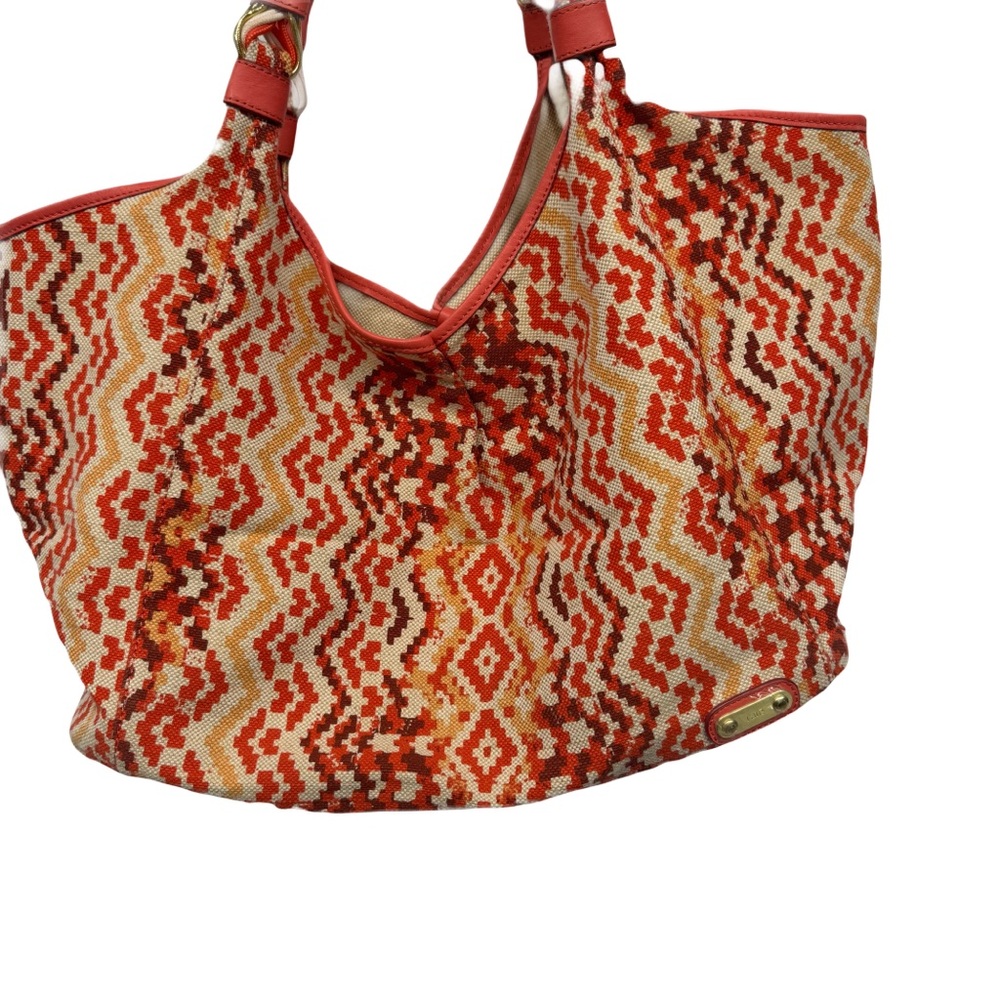 Rafe New York Playa beach bag XL orange multicolor - great condition 23” wide - Picture 2 of 15